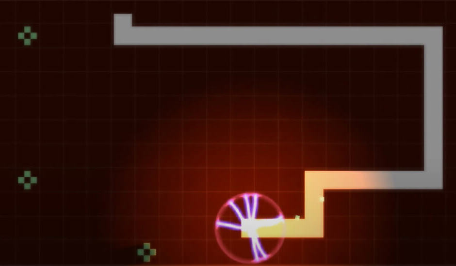 Une capture d'écran de Snake Rewind, la version moderne de 2015 du jeu classique Snake, développée par Taneli Armanto.